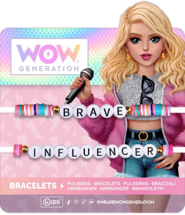 WOW Generation, bransoletki z napisem, 1 szt.