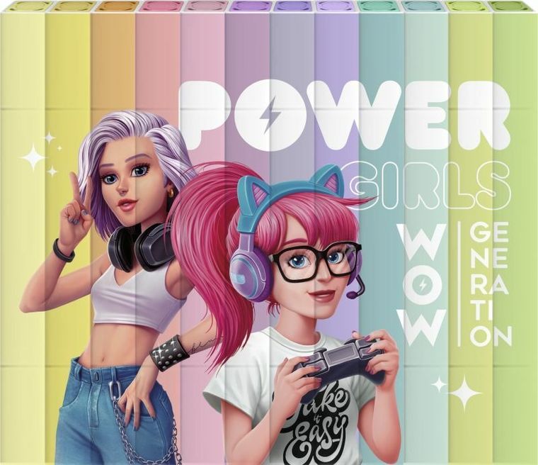 WoW Generation, flamastry dwustronne, 12 kolorów