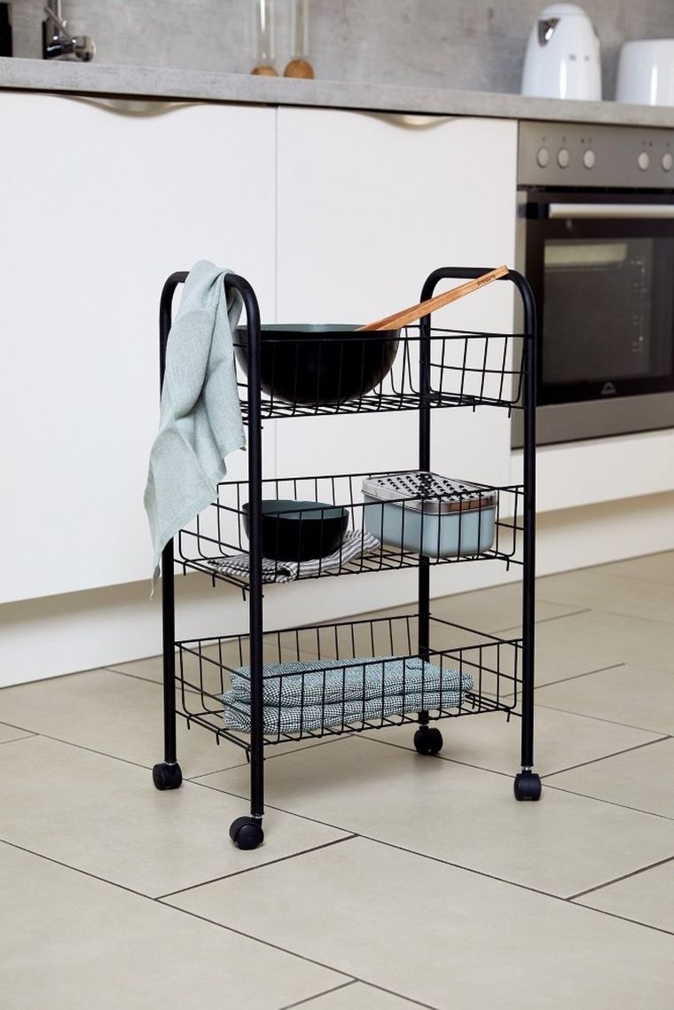 Wózek do łazienki do przechowywania, Florenz black