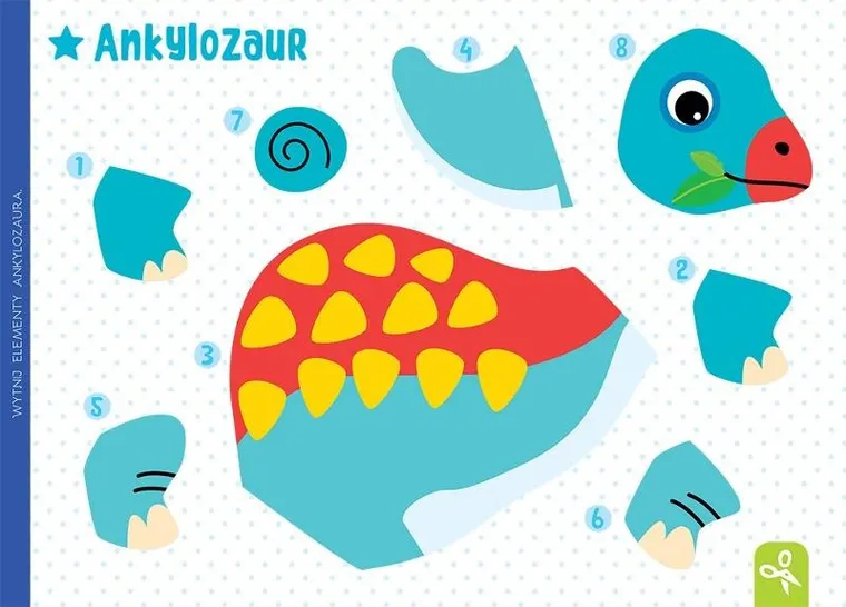 Wycinam, naklejam, rysuję. Dinozaury. Wycinanki edukacyjne
