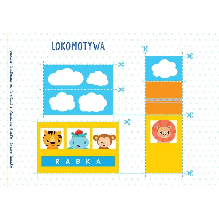 Wycinanki z nożyczkami. Krokodylek ciach, ciach!