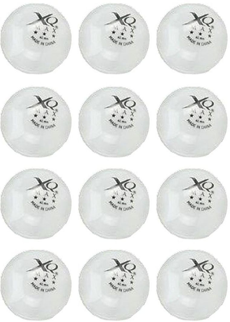 Xqmax, piłeczki do tenisa stołowego, 3 gwiazdki, 12 szt., białe