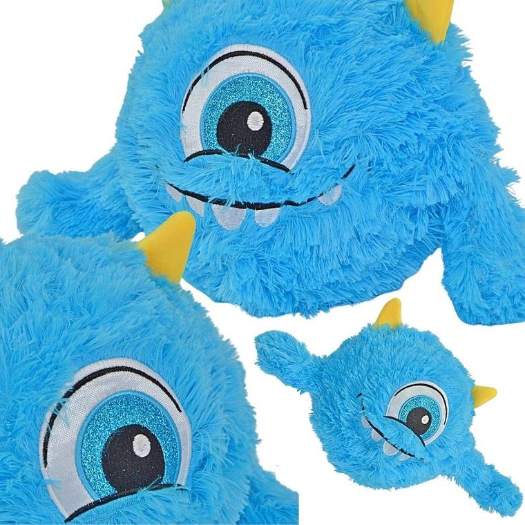 Xqmax, piłka pluszowa emoji z rączkami, niebieska, 23 cm