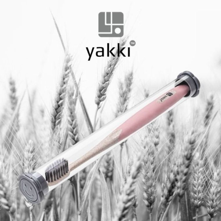 Yakki, szczoteczka z miękkim włosiem w etui, antybakteryjna i biodegradowalna