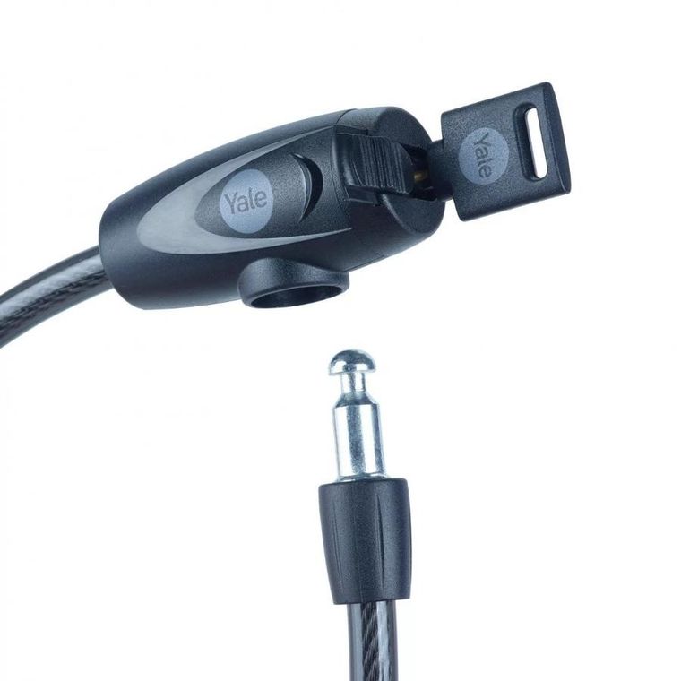 Yale, Essential Security Keyed Cable Lock, linka rowerowa stalowa na klucz, 10-600 mm