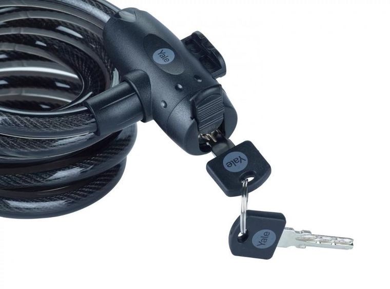 Yale, Essential Security Keyed Cable Lock, linka rowerowa stalowa na klucz, 12-2000 mm
