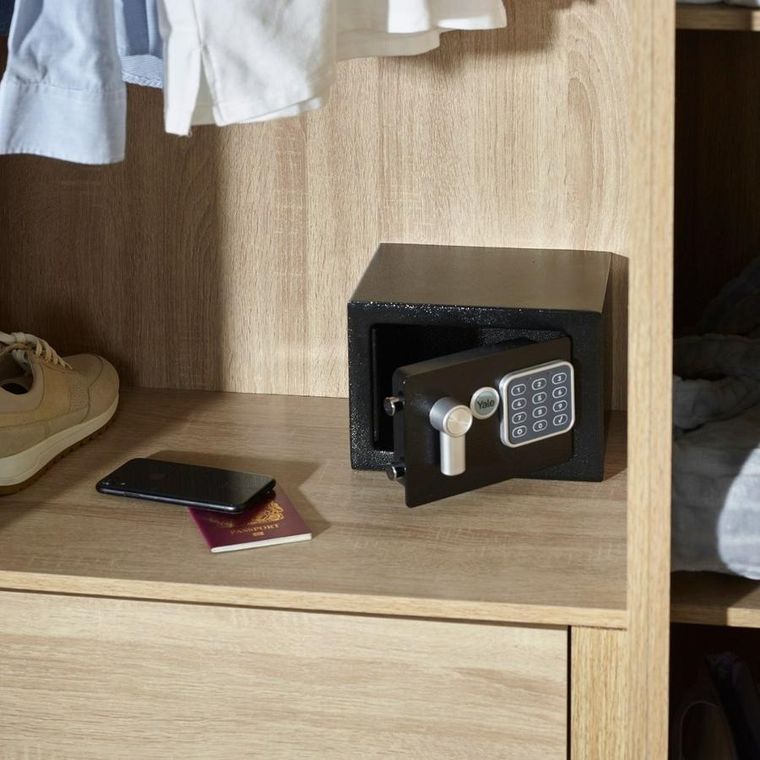 Yale, Mini Electronic Safe Black, sejf podstawowy, mini, czarny