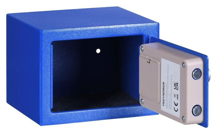 Yale, Mini Electronic Safe Blue, sejf podstawowy, mini, niebieski