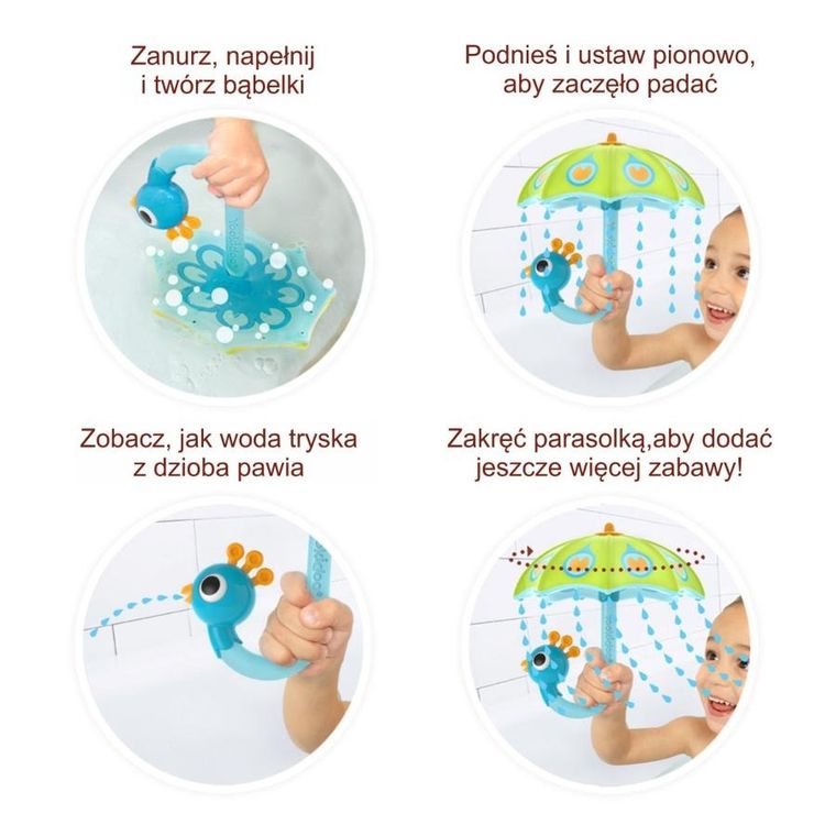 Yookidoo, Prasolka paw, zielona, zabawka do kąpieli