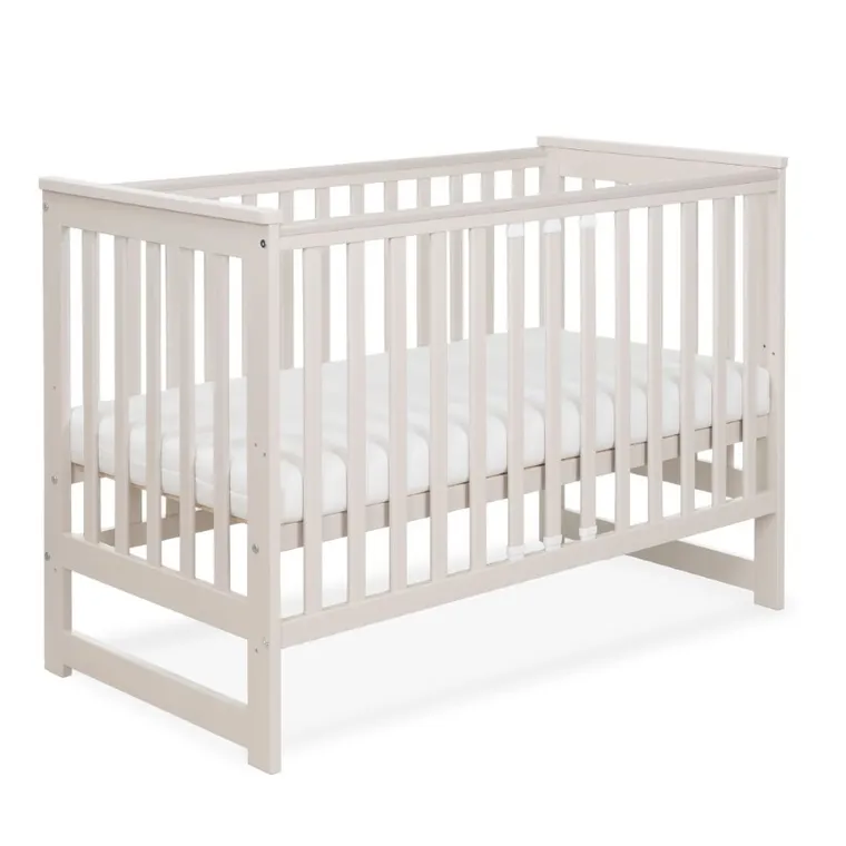 Yoonco, IWI, łóżeczko drewniane z barierką, beż