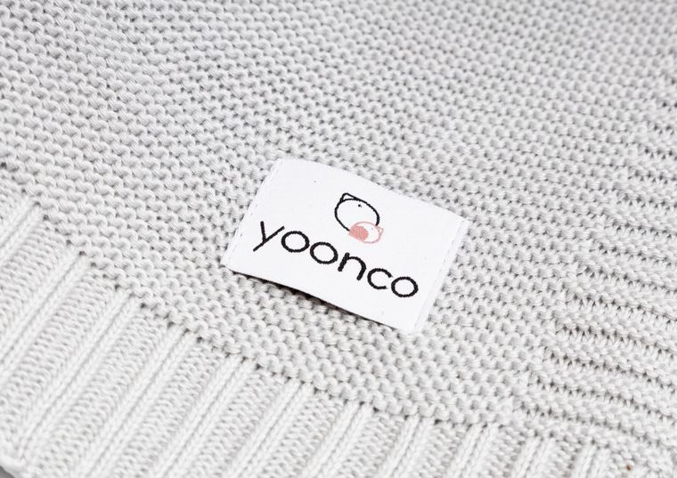 Yoonco, koc bambusowy, szary, 80-100 cm