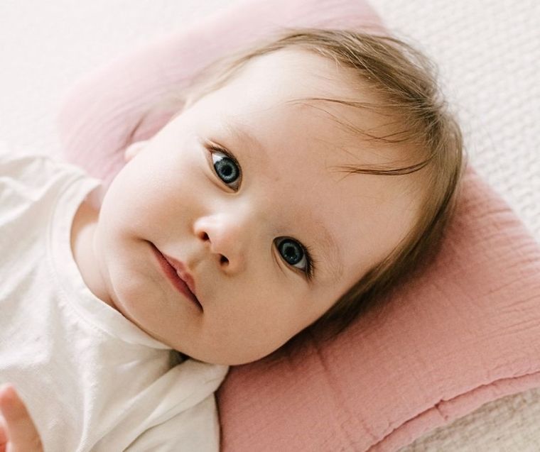 Yoonco, muślinowy komplet: poduszka + kołderka, brudny róż