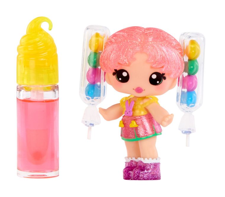 Yummiland, Lip Gloss Doll, Rainbow, mini laleczka + błyszczyk DIY do ust