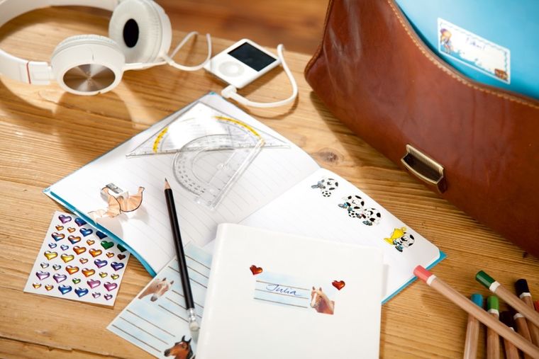 Z-Design, naklejki na zeszyty i książki, kleksy