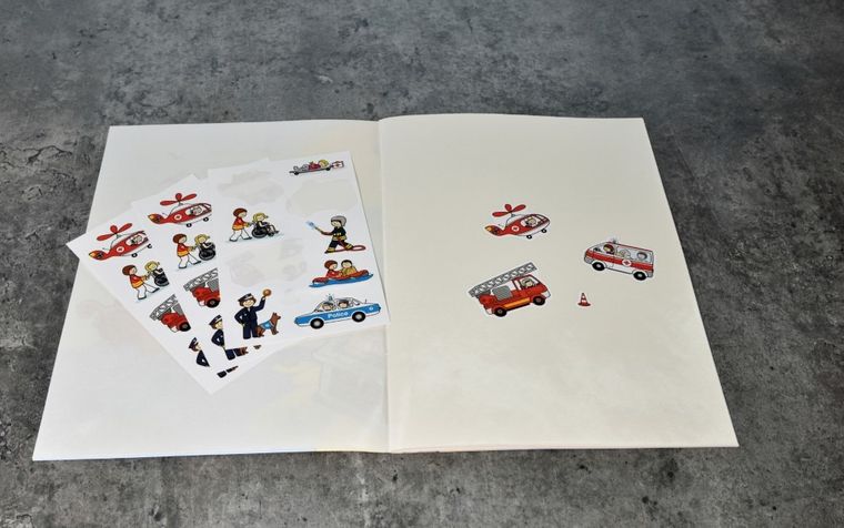 Z-Design, naklejki papierowe, strażak, policjant