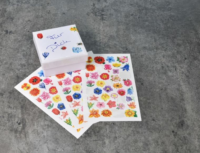 Z-Design, naklejki z kwiatami, mix