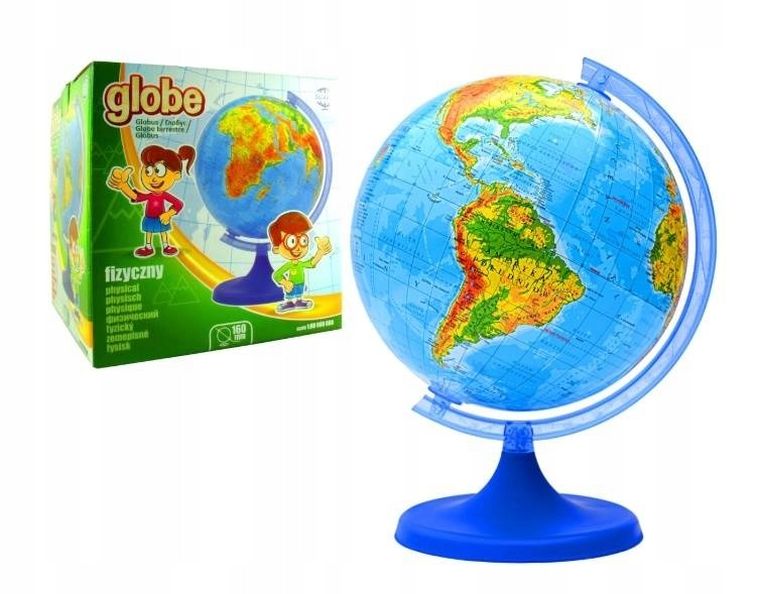 Zachem, globus fizyczny, średnica 16 cm