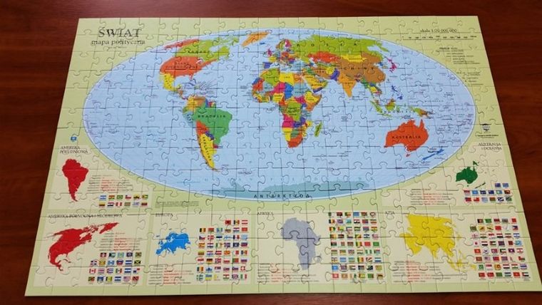 Zachem, mapa świata, puzzle, 260 elementów