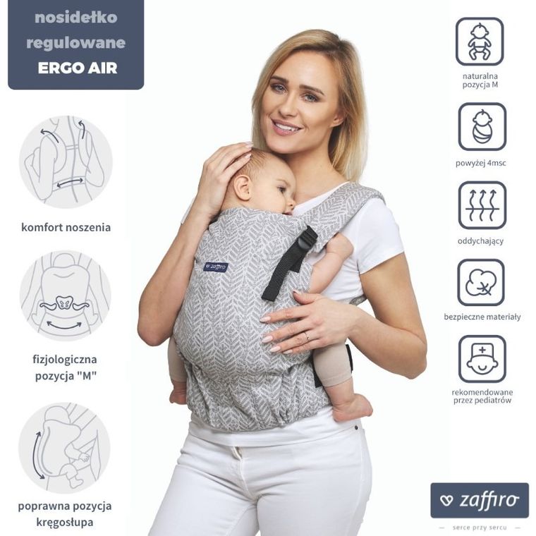 Zaffiro, Ergo, nosidełko regulowane, Herbejo