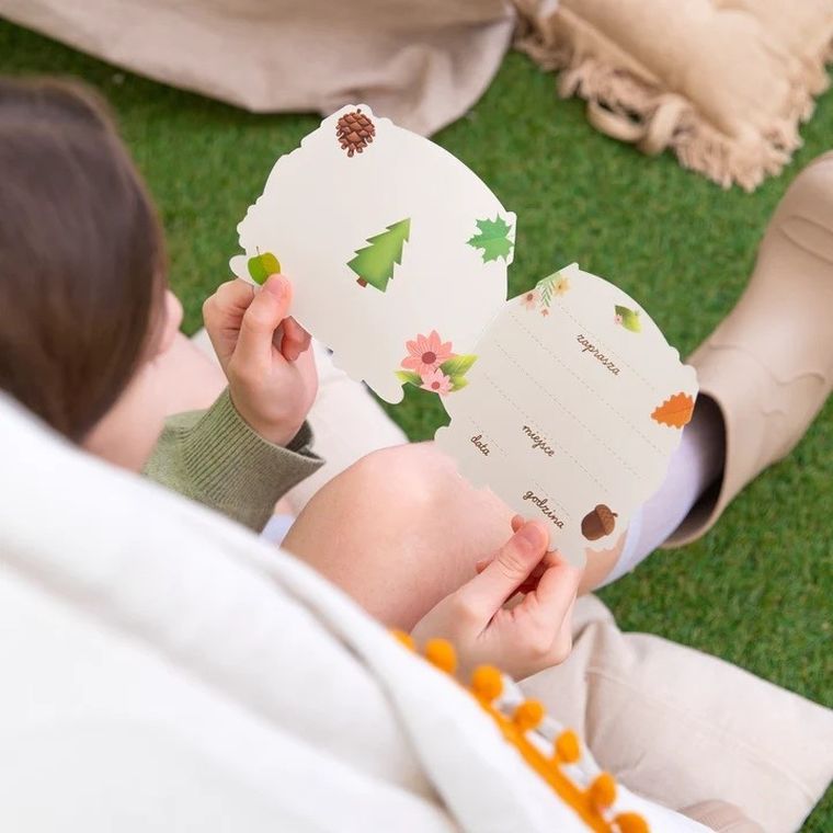 Zaproszenia, leśni przyjaciele, 6 szt.