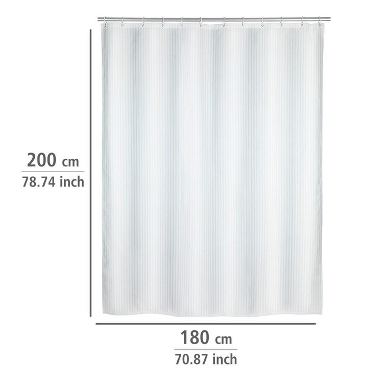 Zasłona prysznicowa, Palais + 12 pierścieni mocujących, 200-180 cm