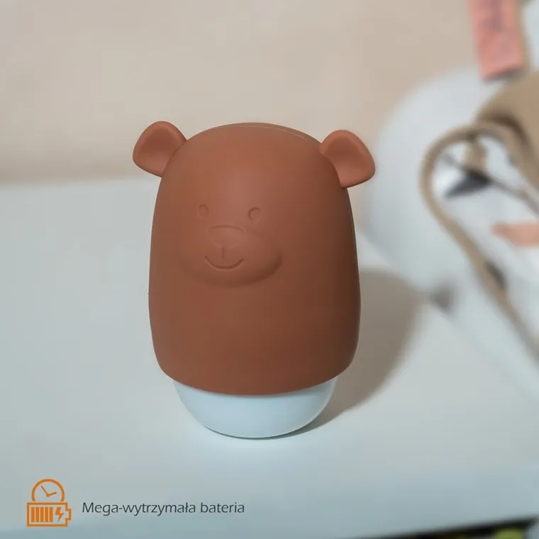 Zazu, Benny, lampka nocna dla dzieci do kontaktu, brown