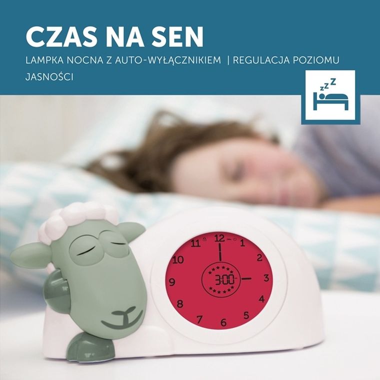 Zazu, Owca Sam, trener snu, zegarek z budzikiem, sage