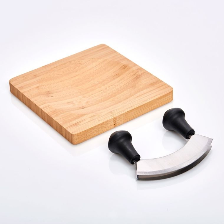 Zeller, bambusowa deska do krojenia ziół + szatkownica