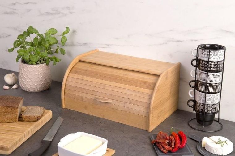 ZELLER, Bambusowy chlebak, pojemnik na pieczywo, 40-26-20cm, ZELLER