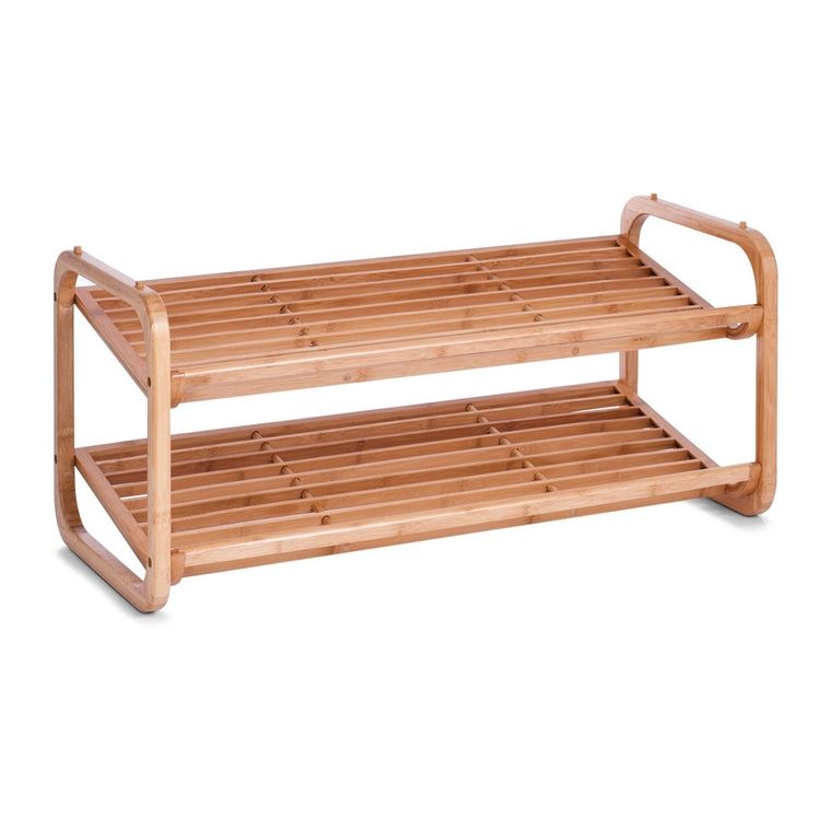 Zeller, bambusowy stojak na buty, 2 poziomy
