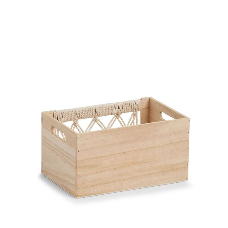 Zeller, Boho, drewniane pudełko z ażurowym frontem, 30-20-16 cm