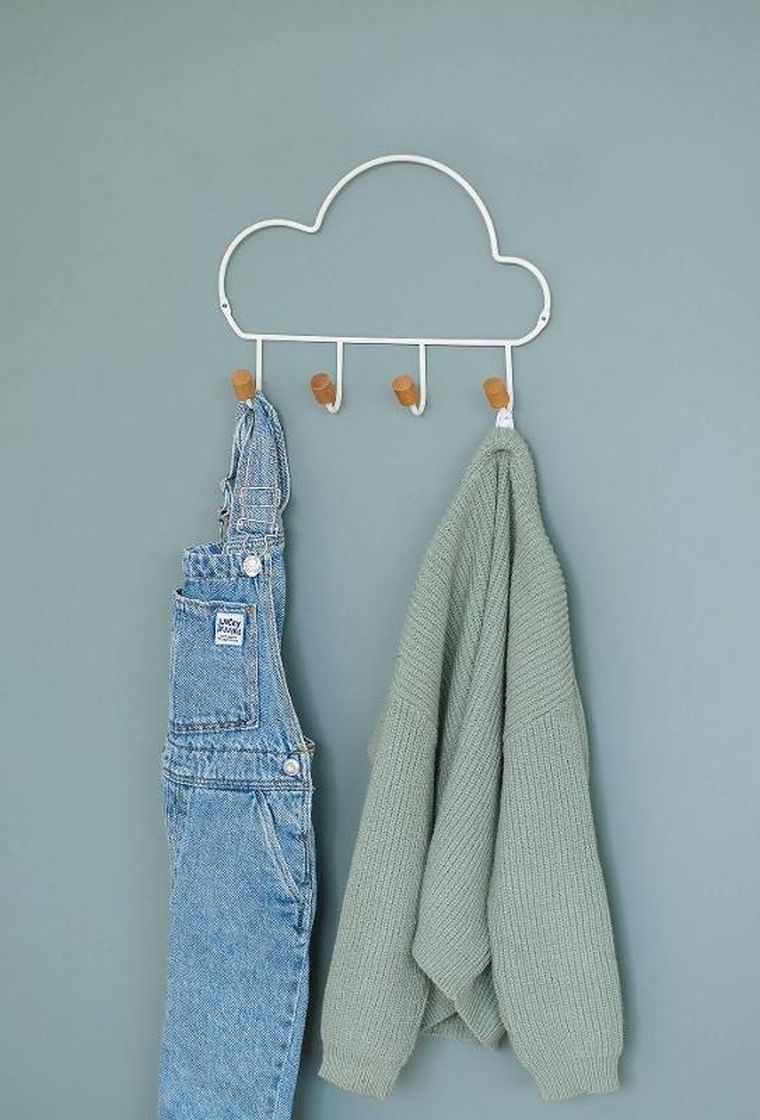 Zeller, Chmura, wieszak na ścianę z haczykami, metalowy