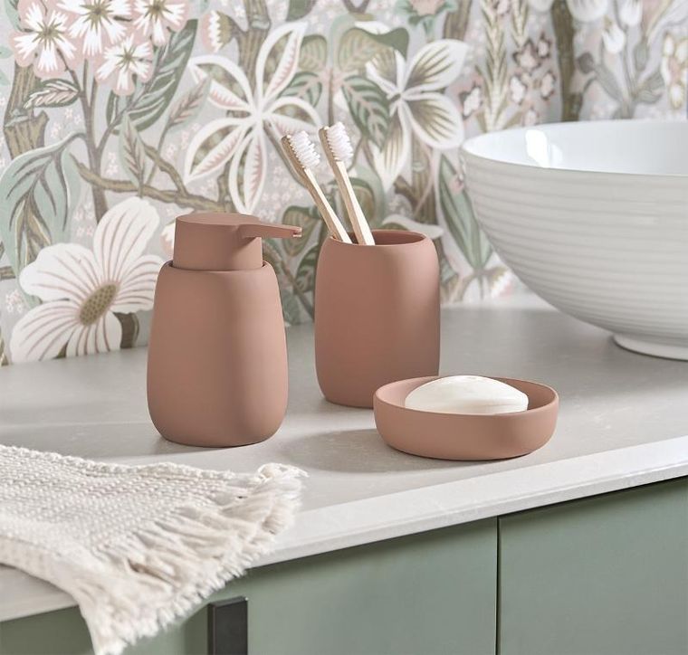 Zeller, kubek na szczoteczki do zębów, Brass tone, średnica 8,4 cm