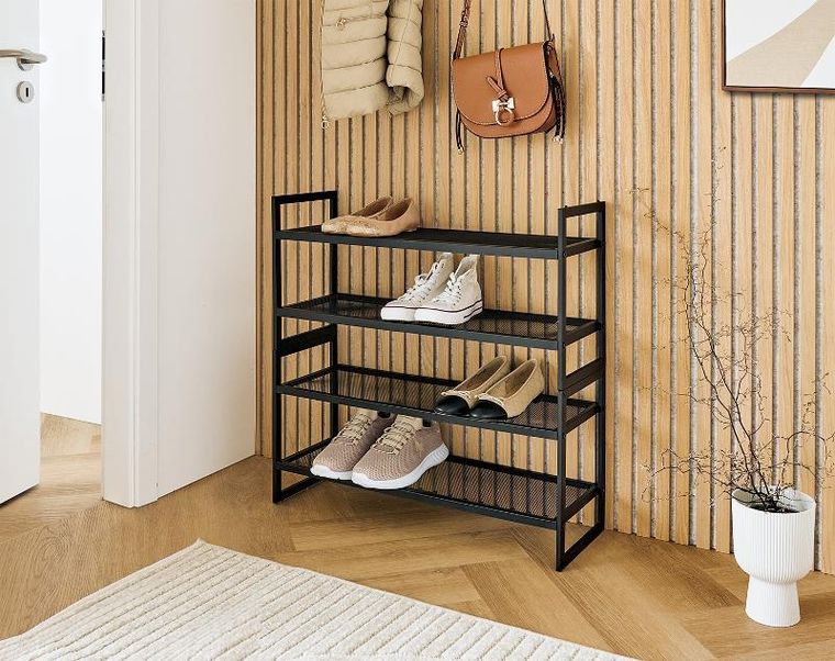 Zeller, metalowa półka na buty, nordic space, 70-36-24 cm