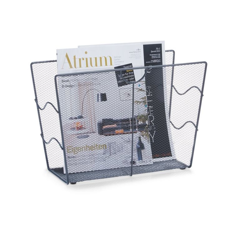 Zeller, metalowy gazetnik, czarny