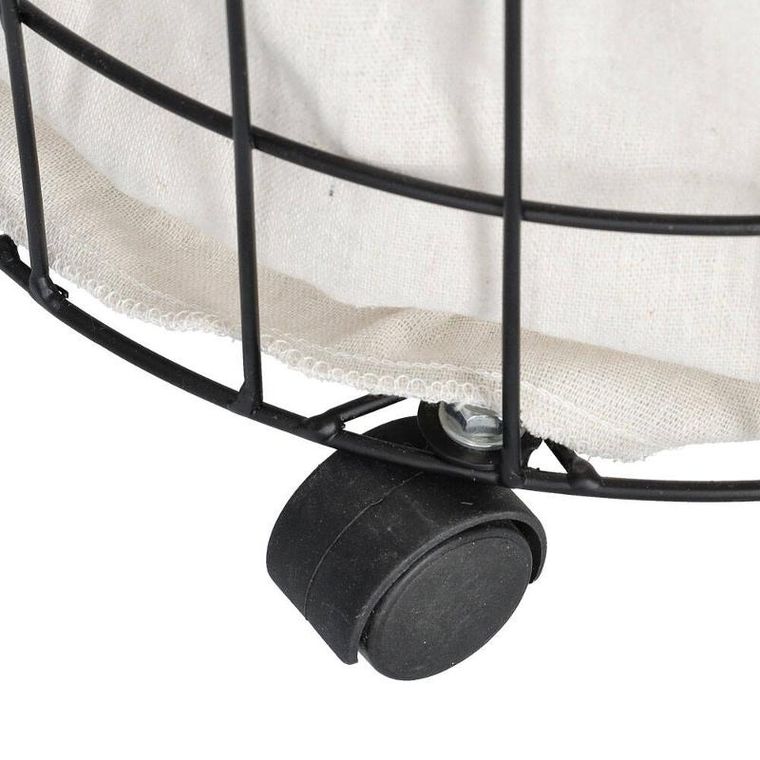 Zeller, metalowy kosz na pranie na kółkach, średnica 44-55 cm