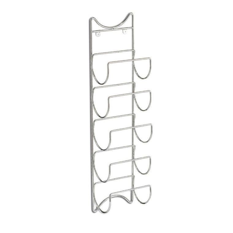 Zeller, metalowy stojak na wino montowany na ścianę, 5 butelek