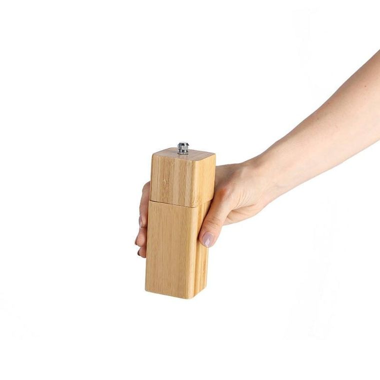 Zeller, młynek do soli i pieprzu, bambusowy, prostokątny