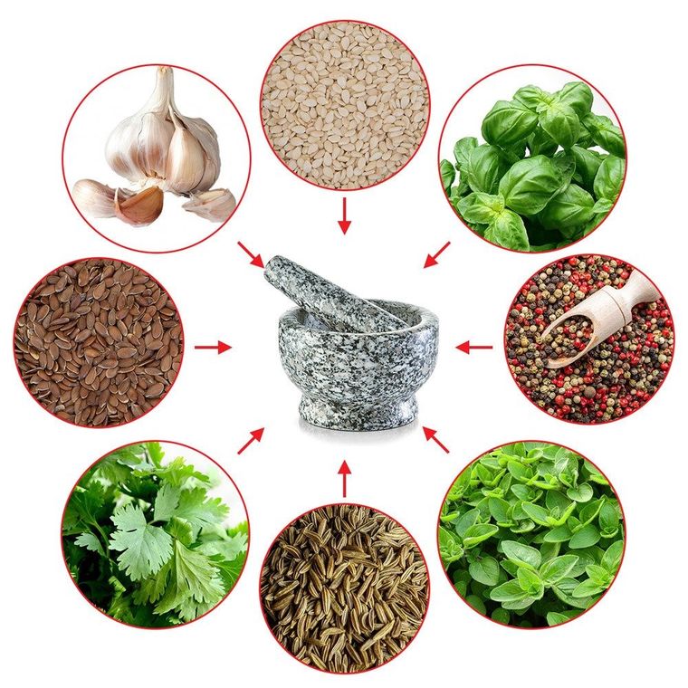 Zeller, moździerz kuchenny, granit, z tłuczkiem