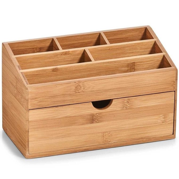 Zeller, organizer na kosmetyki, akcesoria biurowe, 7 przegródek, bambusowy