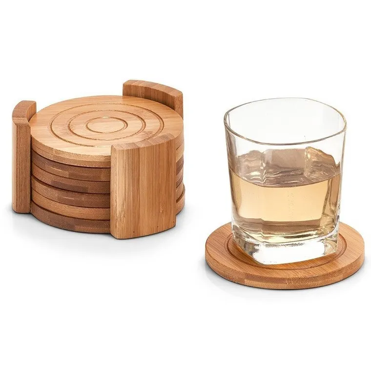 Zeller, podstawka pod szklankę, 100% bambus, 7 elementów