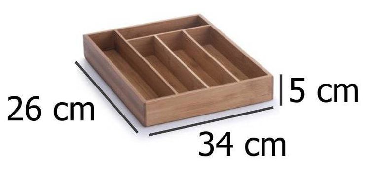 Zeller, pojemnik na sztućce, wkład do szuflady, 34-26-5 cm