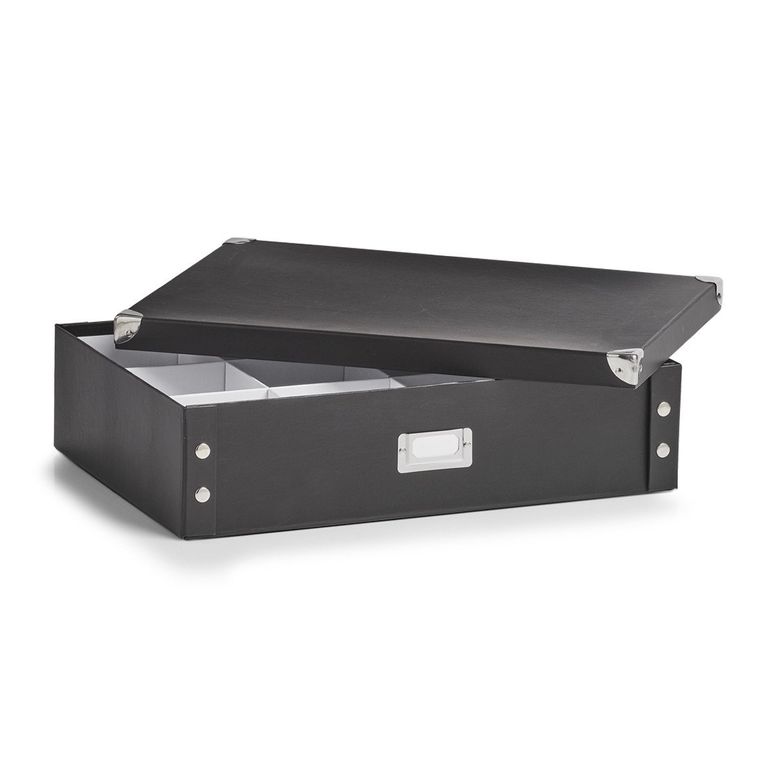 Zeller, pudełko na krawaty i paski, organizer, czarny