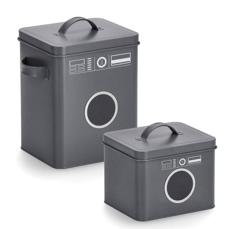 Zeller, puszka na proszek do prania z wzorem pralki, 18-15,5-23 cm