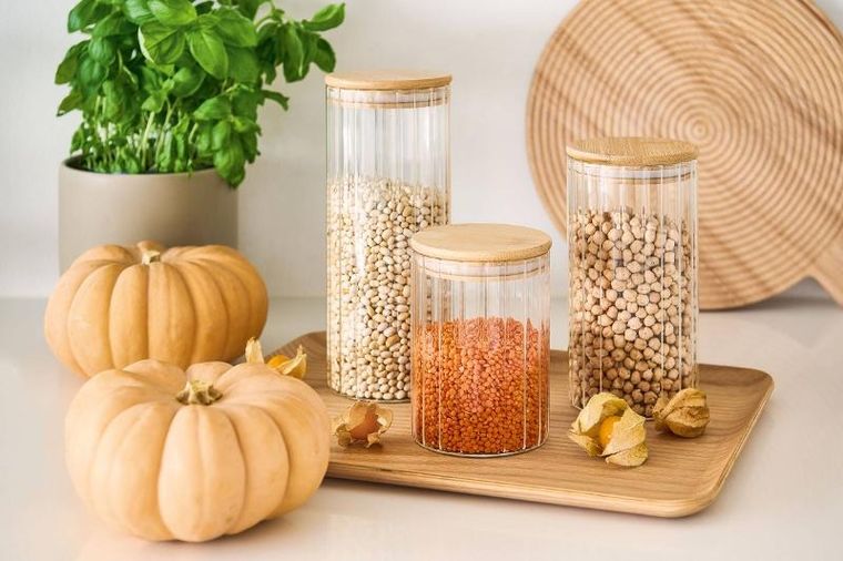 Zeller, słoik z bambusową pokrywką, Grooves, 550 ml