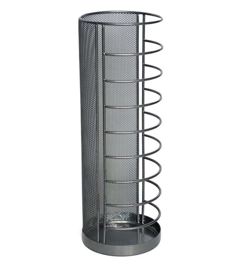 Zeller, stojak na parasolki, kosz, srebrny