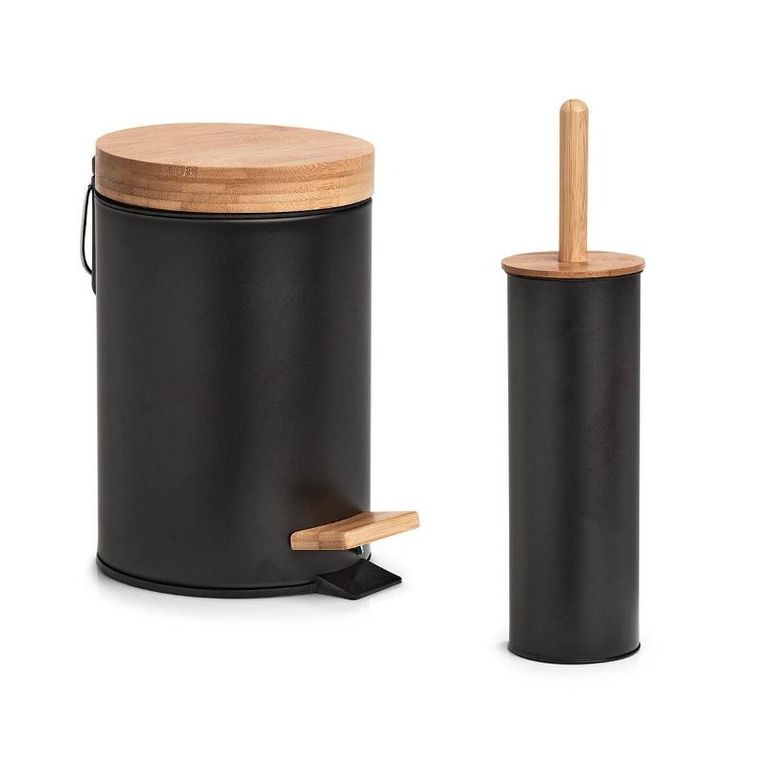 Zeller, szczotka wc z metalu i bambusa, ø 10 cm