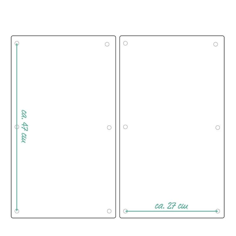 Zeller, szklane płyty ochronne na kuchenkę, Wood, 2 szt.