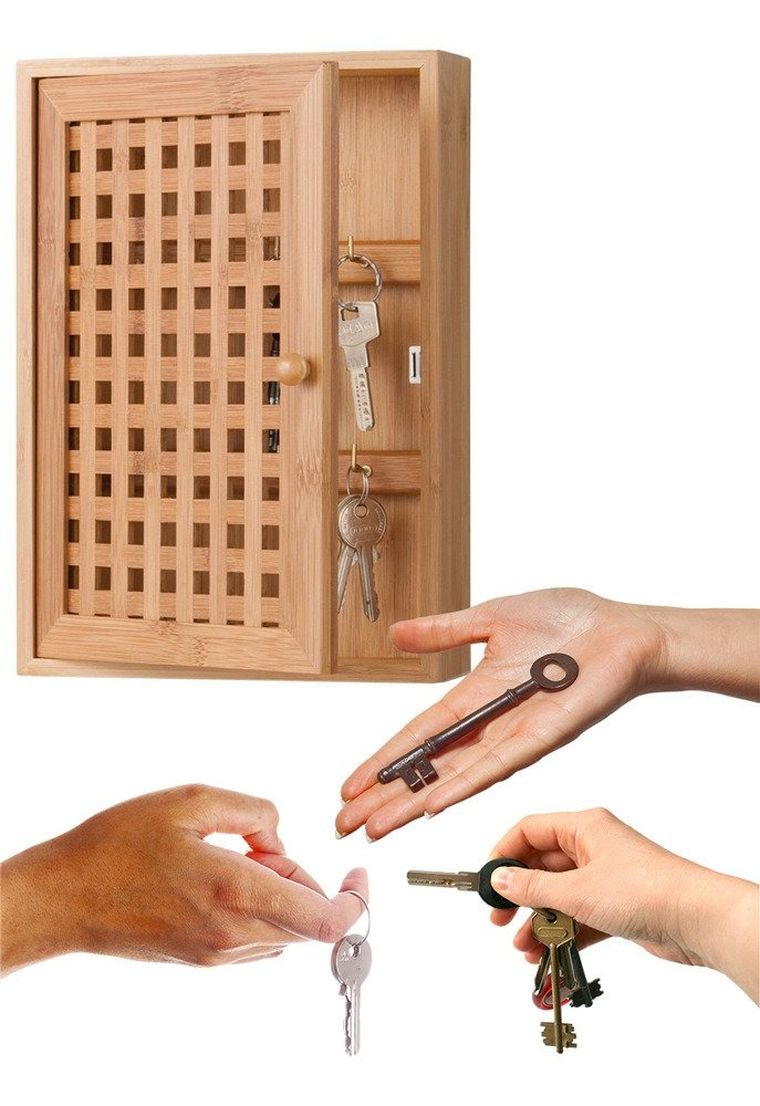 Zeller, wieszak na klucze, szafka bambusowa