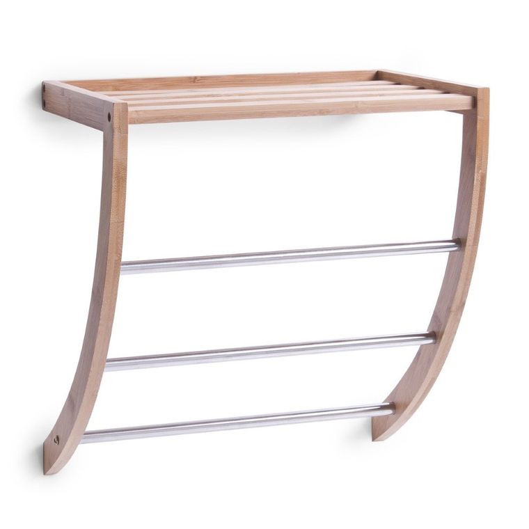 Zeller, wieszak na ręczniki, półka łazienkowa, 2w1